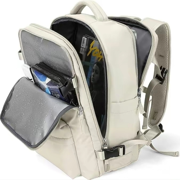 Travel Backpack ? Carry On with USB Charging Port Shoe Pouch TSA Approved